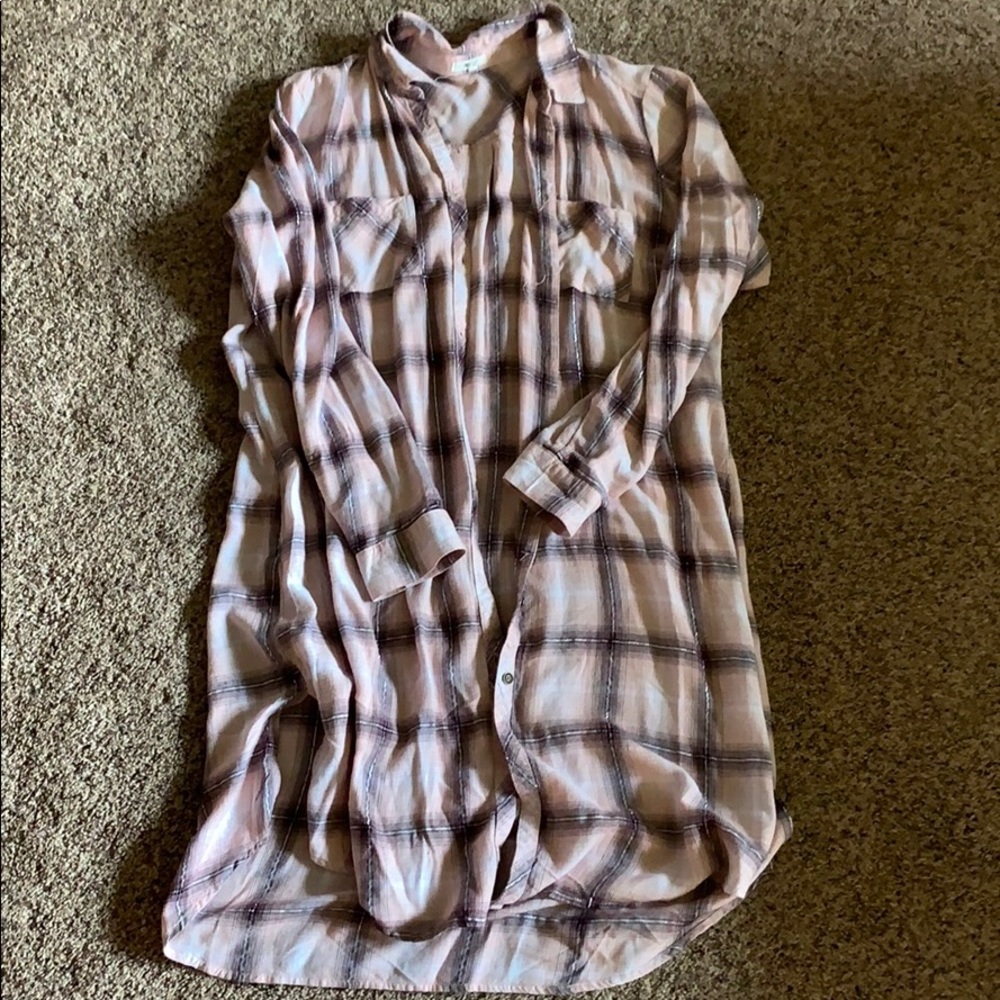 Long cardigan flannel
